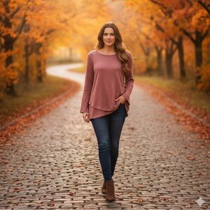 Mind Code‎ Women’s Maroon Pullover Sweater L EUC